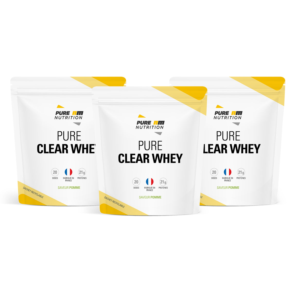 Pack de 3 clear whey à la pomme