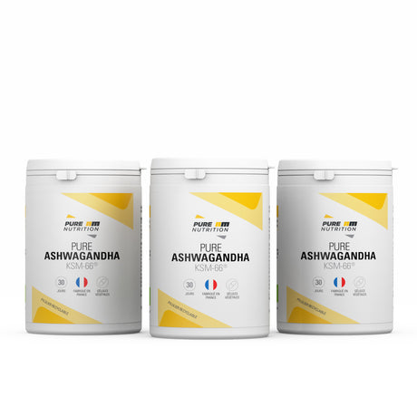 Pack de 3 PURE Ashwagandha KSM-66®