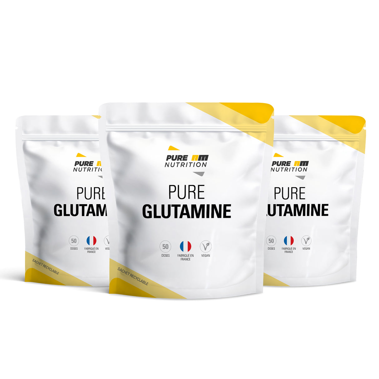 Pack de 3 sachets 500 g de glutamine