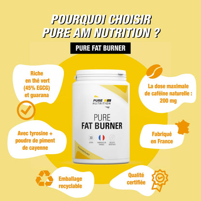 Caractéristiques fat burner PURE AM Nutrition