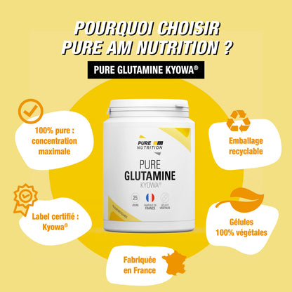 Caractéristiques Glutamine PURE AM Nutrition