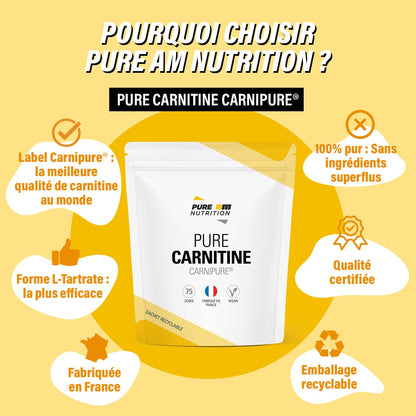 Caractéristiques carnitine carnipure PURE AM Nutrition