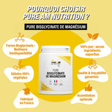Caractéristiques magnésium bisglycinate PURE AM Nutrition 