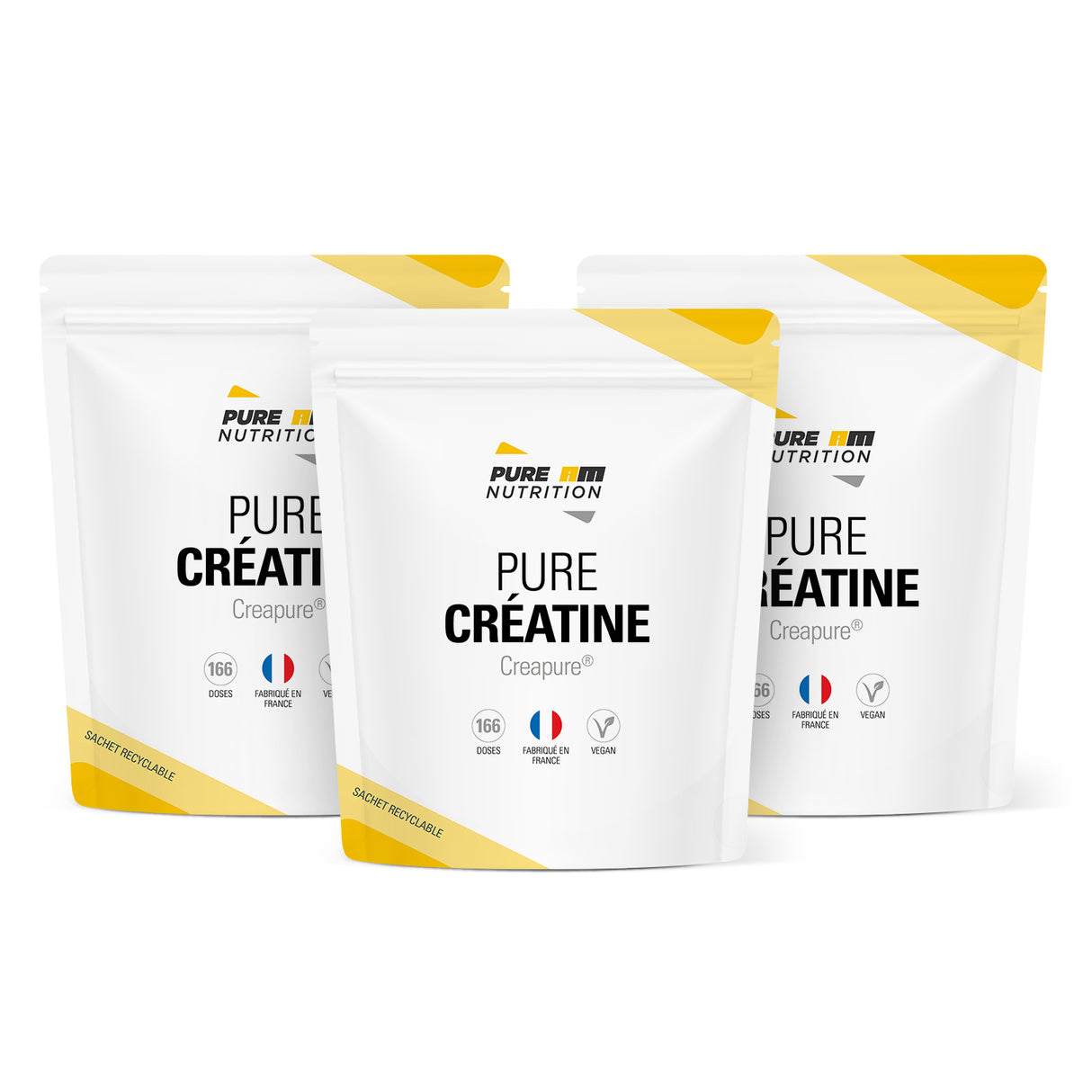 Pack de 3 PURE Créatine Creapure® 500g
