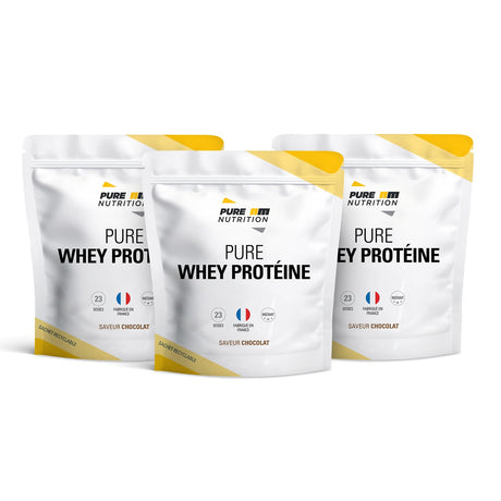 Pack de 3 whey protéine chocolat