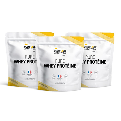 Pack de 3 whey protéine neutre