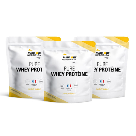 Pack de 3 whey protéine vanille