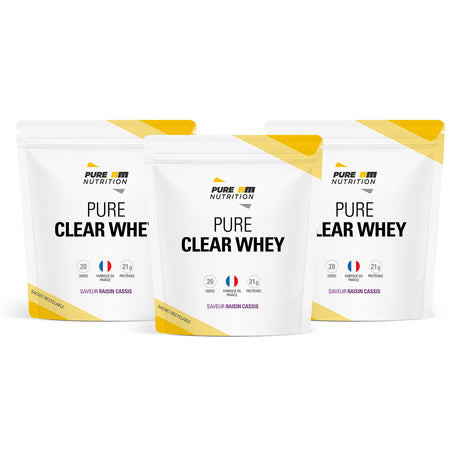 Pack de 3 clear whey raisin caissis