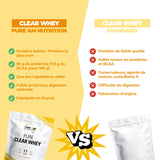 Différence clear whey AM Nutrition versus concurrents 
